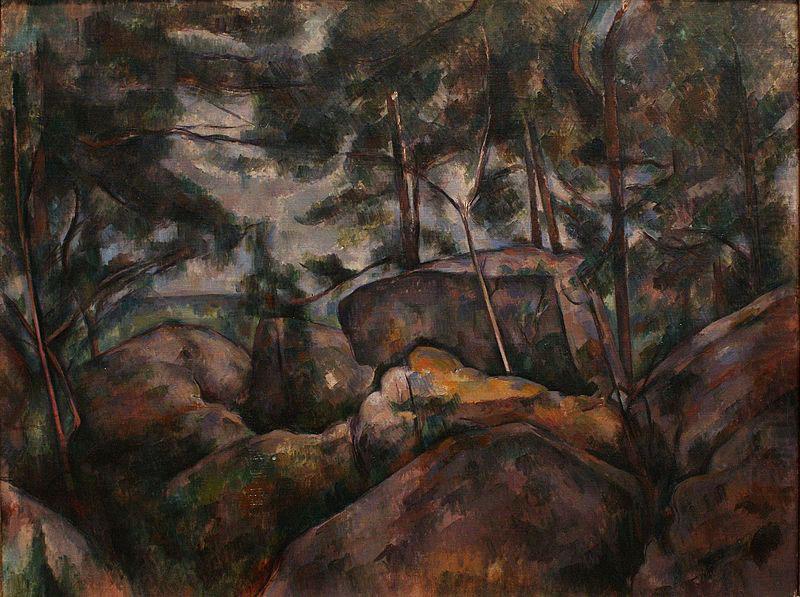 Paul Cezanne Rocks in the Forest china oil painting image